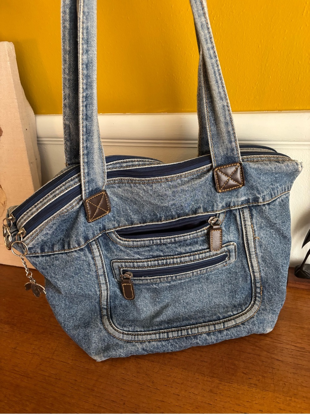 Y2K 90s denim tote bag back to school backpack alternative cotton shoulder bag